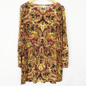 ⭐ J Jill Soft Boat-Neck Tunic Pinot Baroque Sz M